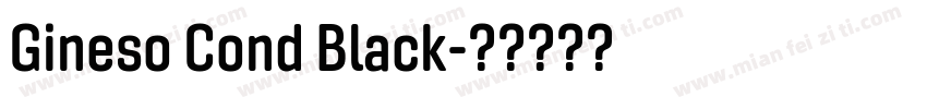 Gineso Cond Black字体转换